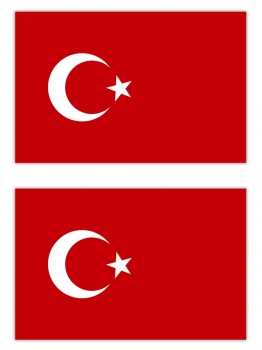 Aufkleber Türkei Flagge 2 Stück